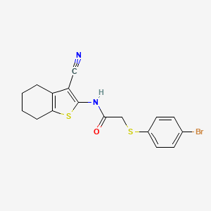 2-[(4-bromophenyl)thio]-N-(3-cyano-4,5,6,7-tetrahydro-1-benzothien-2-yl)acetamide