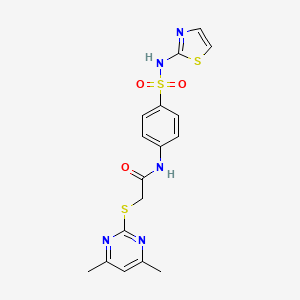 2-[(4,6-DIMETHYLPYRIMIDIN-2-YL)SULFANYL]-N-{4-[(1,3-THIAZOL-2-YL)SULFAMOYL]PHENYL}ACETAMIDE