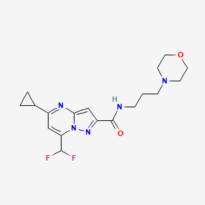 5-cyclopropyl-7-(difluoromethyl)-N-[3-(4-morpholinyl)propyl]pyrazolo[1,5-a]pyrimidine-2-carboxamide