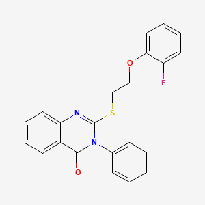 molecular formula C22H17FN2O2S B4587748 2-{[2-(2-fluorophenoxy)ethyl]thio}-3-phenyl-4(3H)-quinazolinone 