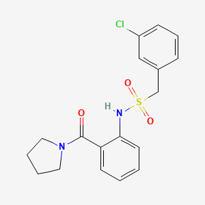 1-(3-chlorophenyl)-N-[2-(pyrrolidine-1-carbonyl)phenyl]methanesulfonamide