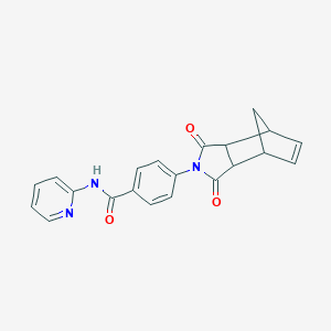 4-(3,5-dioxo-4-azatricyclo[5.2.1.0~2,6~]dec-8-en-4-yl)-N-(2-pyridinyl)benzamide