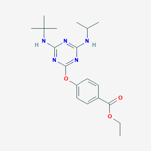 Ethyl 4-{[4-(tert-butylamino)-6-(isopropylamino)-1,3,5-triazin-2-yl]oxy}benzoate