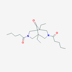 molecular formula C21H36N2O3 B458781 1,5-Diethyl-3,7-dipentanoyl-3,7-diazabicyclo[3.3.1]nonan-9-one 