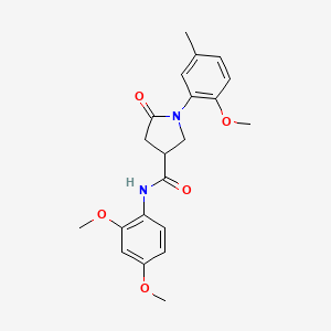 N-(2,4-dimethoxyphenyl)-1-(2-methoxy-5-methylphenyl)-5-oxopyrrolidine-3-carboxamide