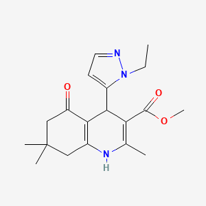 methyl 4-(1-ethyl-1H-pyrazol-5-yl)-2,7,7-trimethyl-5-oxo-1,4,5,6,7,8-hexahydro-3-quinolinecarboxylate