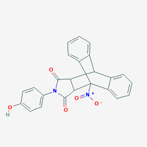 molecular formula C24H16N2O5 B458785 1-[Hydroxy(oxido)amino]-17-(4-hydroxyphenyl)-17-azapentacyclo[6.6.5.0~2,7~.0~9,14~.0~15,19~]nonadeca-2,4,6,9,11,13-hexaene-16,18-dione 