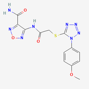 4-(2-{[1-(4-Methoxyphenyl)-1H-1,2,3,4-tetrazol-5-YL]sulfanyl}acetamido)-1,2,5-oxadiazole-3-carboxamide