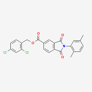 molecular formula C24H17Cl2NO4 B4587857 2,4-dichlorobenzyl 2-(2,5-dimethylphenyl)-1,3-dioxo-5-isoindolinecarboxylate 