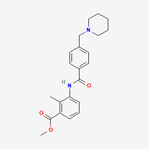 molecular formula C22H26N2O3 B4587865 methyl 2-methyl-3-{[4-(1-piperidinylmethyl)benzoyl]amino}benzoate 