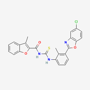 molecular formula C25H18ClN3O3S B4587880 1-[3-(5-CHLORO-1,3-BENZOXAZOL-2-YL)-2-METHYLPHENYL]-3-(3-METHYL-1-BENZOFURAN-2-CARBONYL)THIOUREA 