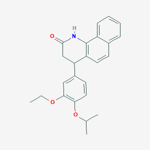 molecular formula C24H25NO3 B4587890 4-[3-ethoxy-4-(propan-2-yloxy)phenyl]-3,4-dihydrobenzo[h]quinolin-2(1H)-one 