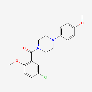 molecular formula C19H21ClN2O3 B4587935 1-(5-chloro-2-methoxybenzoyl)-4-(4-methoxyphenyl)piperazine 