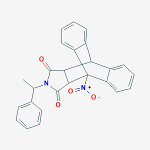 molecular formula C26H20N2O4 B458795 1-[Hydroxy(oxido)amino]-17-(1-phenylethyl)-17-azapentacyclo[6.6.5.0~2,7~.0~9,14~.0~15,19~]nonadeca-2,4,6,9,11,13-hexaene-16,18-dione 
