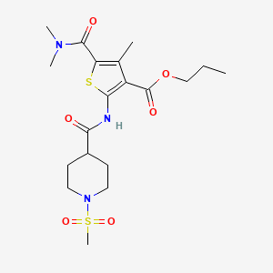 PROPYL 5-[(DIMETHYLAMINO)CARBONYL]-4-METHYL-2-({[1-(METHYLSULFONYL)-4-PIPERIDYL]CARBONYL}AMINO)-3-THIOPHENECARBOXYLATE