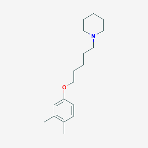 molecular formula C18H29NO B4587975 1-[5-(3,4-dimethylphenoxy)pentyl]piperidine 