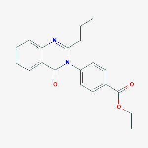 molecular formula C20H20N2O3 B458799 Ethyl 4-(4-oxo-2-propylquinazolin-3-yl)benzoate CAS No. 497240-62-7