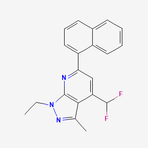 4-(difluoromethyl)-1-ethyl-3-methyl-6-(1-naphthyl)-1H-pyrazolo[3,4-b]pyridine