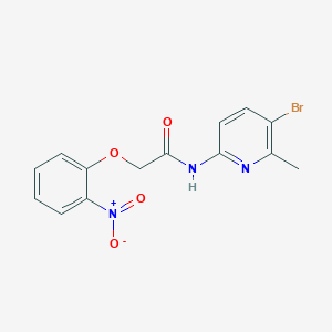 molecular formula C14H12BrN3O4 B4588015 N-(5-bromo-6-methylpyridin-2-yl)-2-(2-nitrophenoxy)acetamide 