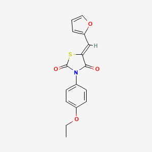 molecular formula C16H13NO4S B4588027 (5Z)-3-(4-ethoxyphenyl)-5-(furan-2-ylmethylidene)-1,3-thiazolidine-2,4-dione 