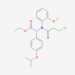 molecular formula C23H28ClNO5 B458805 Ethyl [(3-chloropropanoyl)-2-methoxyanilino](4-isopropoxyphenyl)acetate 