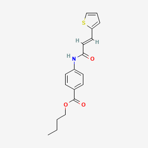 molecular formula C18H19NO3S B4588062 butyl 4-{[3-(2-thienyl)acryloyl]amino}benzoate 