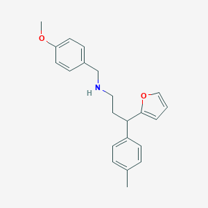 molecular formula C22H25NO2 B458808 N-[3-(2-furyl)-3-(4-methylphenyl)propyl]-N-(4-methoxybenzyl)amine 