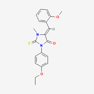 molecular formula C20H20N2O3S B4588082 (5Z)-3-(4-ethoxyphenyl)-5-[(2-methoxyphenyl)methylidene]-1-methyl-2-sulfanylideneimidazolidin-4-one 