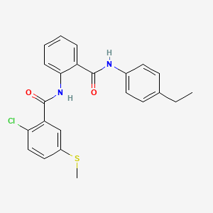 molecular formula C23H21ClN2O2S B4588088 2-chloro-N-(2-{[(4-ethylphenyl)amino]carbonyl}phenyl)-5-(methylthio)benzamide 