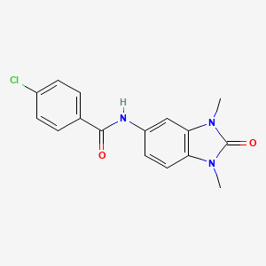 4-chloro-N-(1,3-dimethyl-2-oxo-2,3-dihydro-1H-benzimidazol-5-yl)benzamide