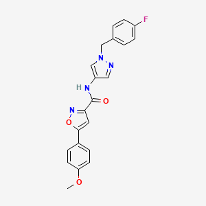 N-[1-(4-fluorobenzyl)-1H-pyrazol-4-yl]-5-(4-methoxyphenyl)-3-isoxazolecarboxamide