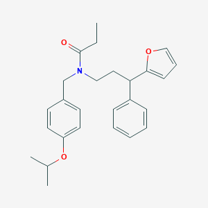 N-[3-(2-furyl)-3-phenylpropyl]-N-(4-isopropoxybenzyl)propanamide
