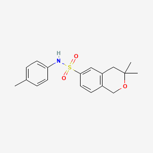 molecular formula C18H21NO3S B4588127 3,3-dimethyl-N-(4-methylphenyl)-1,4-dihydroisochromene-6-sulfonamide 