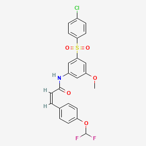 (Z)-N-{3-[(4-CHLOROPHENYL)SULFONYL]-5-METHOXYPHENYL}-3-[4-(DIFLUOROMETHOXY)PHENYL]-2-PROPENAMIDE