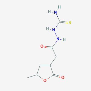 2-[(5-Methyl-2-oxotetrahydrofuran-3-yl)acetyl]hydrazinecarbothioamide