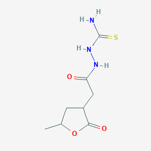 molecular formula C8H13N3O3S B458813 2-[(5-Methyl-2-oxotetrahydrofuran-3-yl)acetyl]hydrazinecarbothioamide 