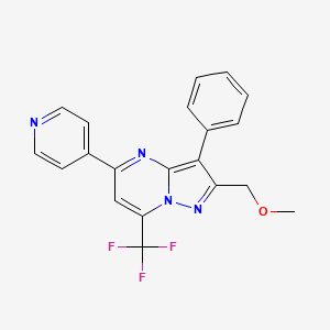 2-(methoxymethyl)-3-phenyl-5-(4-pyridinyl)-7-(trifluoromethyl)pyrazolo[1,5-a]pyrimidine