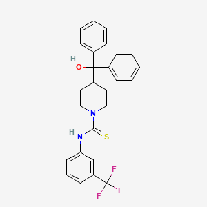 4-[hydroxy(diphenyl)methyl]-N-[3-(trifluoromethyl)phenyl]piperidine-1-carbothioamide