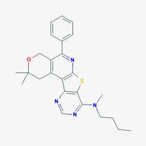 molecular formula C25H28N4OS B458816 N-butyl-N,2,2-trimethyl-5-phenyl-1,4-dihydro-2H-pyrano[4'',3'':4',5']pyrido[3',2':4,5]thieno[3,2-d]pyrimidin-8-amine CAS No. 371953-74-1