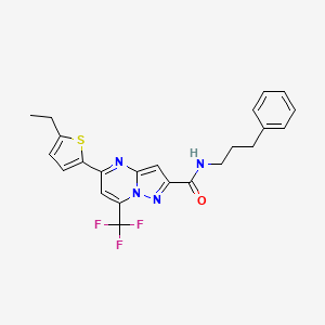 5-(5-ethyl-2-thienyl)-N-(3-phenylpropyl)-7-(trifluoromethyl)pyrazolo[1,5-a]pyrimidine-2-carboxamide