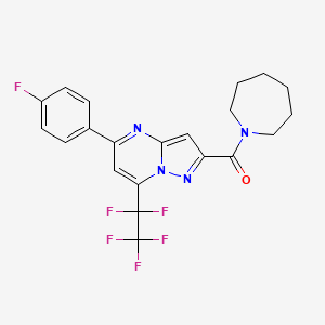 1-AZEPANYL[5-(4-FLUOROPHENYL)-7-(1,1,2,2,2-PENTAFLUOROETHYL)PYRAZOLO[1,5-A]PYRIMIDIN-2-YL]METHANONE