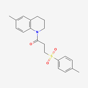 molecular formula C20H23NO3S B4588194 1-[6-METHYL-3,4-DIHYDRO-1(2H)-QUINOLINYL]-3-[(4-METHYLPHENYL)SULFONYL]-1-PROPANONE 