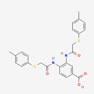 3,4-bis({[(4-methylphenyl)thio]acetyl}amino)benzoic acid