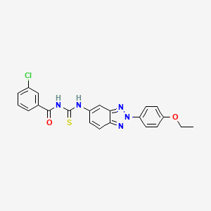 3-chloro-N-({[2-(4-ethoxyphenyl)-2H-1,2,3-benzotriazol-5-yl]amino}carbonothioyl)benzamide