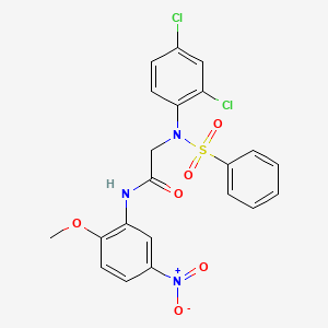 N~2~-(2,4-dichlorophenyl)-N~1~-(2-methoxy-5-nitrophenyl)-N~2~-(phenylsulfonyl)glycinamide