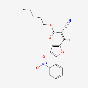 molecular formula C19H18N2O5 B4588258 pentyl (Z)-2-cyano-3-[5-(2-nitrophenyl)furan-2-yl]prop-2-enoate 