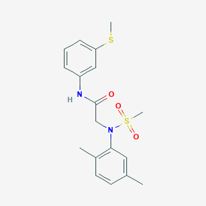 2-(2,5-dimethyl-N-methylsulfonylanilino)-N-(3-methylsulfanylphenyl)acetamide