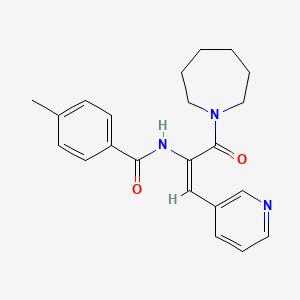 N-[(1E)-3-(azepan-1-yl)-3-oxo-1-(pyridin-3-yl)prop-1-en-2-yl]-4-methylbenzamide