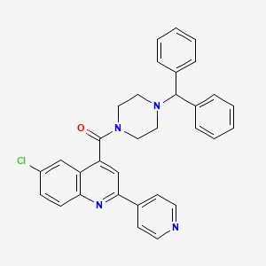 6-chloro-4-{[4-(diphenylmethyl)-1-piperazinyl]carbonyl}-2-(4-pyridinyl)quinoline