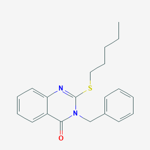 molecular formula C20H22N2OS B458830 3-benzyl-2-(pentylsulfanyl)quinazolin-4(3H)-one CAS No. 25467-53-2